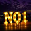 LED Letter Light Switch Design Waterproof Plastic Alphabet Letter Night Light Lamp for Party Club Bar