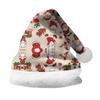 2024 Personalized Christmas Santa Hat - Short Plush, Printed, for Adults & Kids