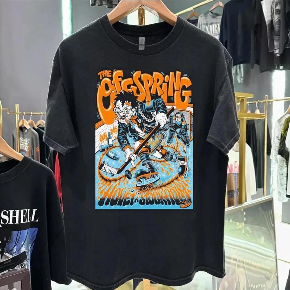 The Offspring rock band Tour 2025 Black Poster T Shirt Full Size S-5XL Unisex T-Shirt XXXL