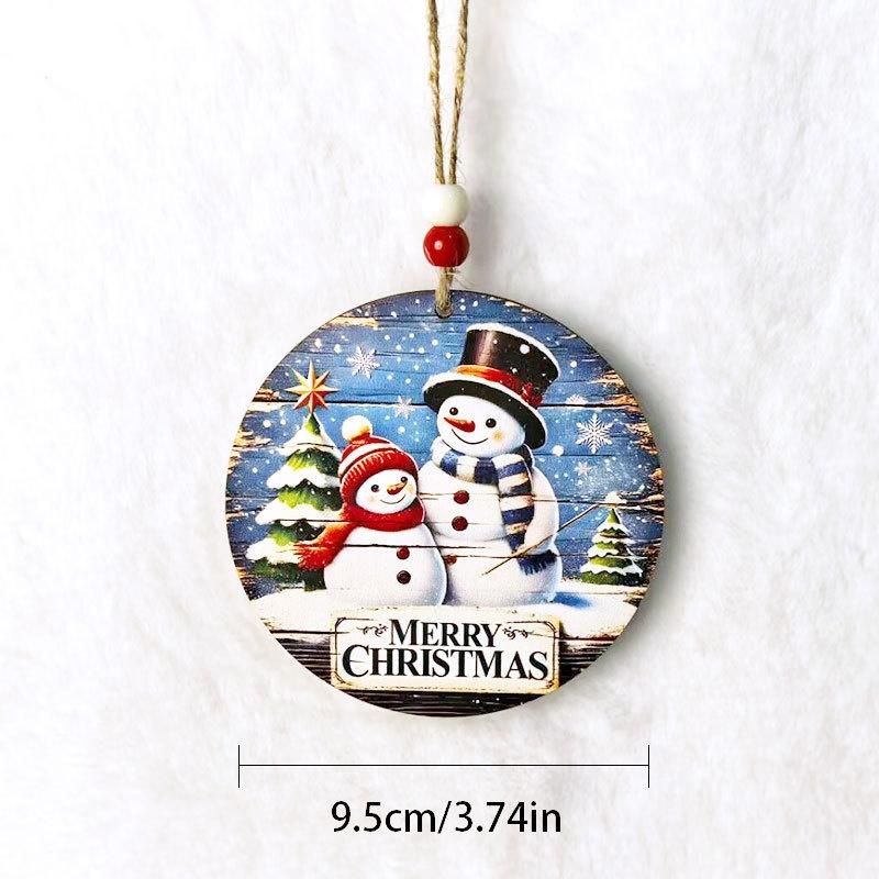 

Colorful Christmas Hanging Pendant Wooden Crafts Xmas Tree Wall Ornament Christmas Party Scene Props Decoration Gift