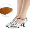 Zapatos de Baile Cuadrado Cotillón para Adultos con Tacón Alto y Suela Suave para Mujer Sandalias de Verano