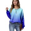 Women's Casual Shirts Long Sleeve Tops Button Up V Neck Loose Knit Fall Favorites For Women