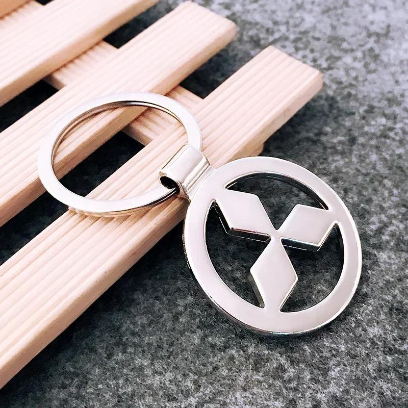 cyhk7 for Mitsubishi Lancer 9 10 ASX L200 Colt Pajero Outlander Eclipse Metal Alloy Car Keychain Key Ring Pendant Accessories wheelcap