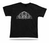Queen Crown And Wings Floral Black And White Vector Stylish T Shirt Tee Apparel