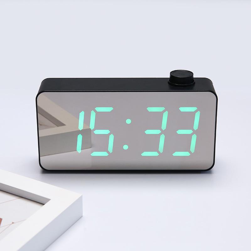 

Электронные часы Зеркальные часы Электронные цифровые часы Новые цифровые зеркальные часы Креативный кнопочный будильник