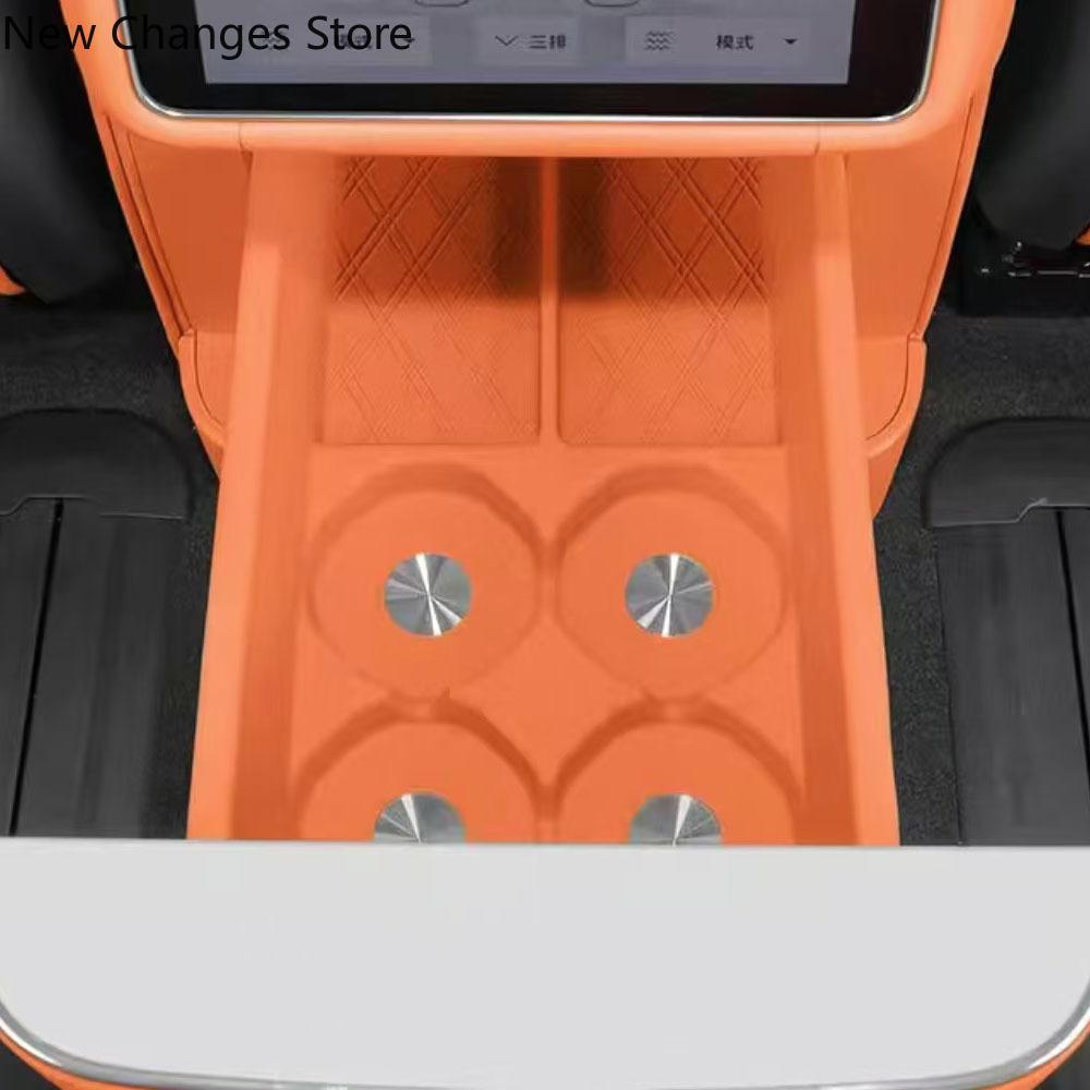 For Lynk Co 900 2025 Refrigerator Cup Holder Beverage Fixed Shelf Silicone Pad Interior Modification Accessories