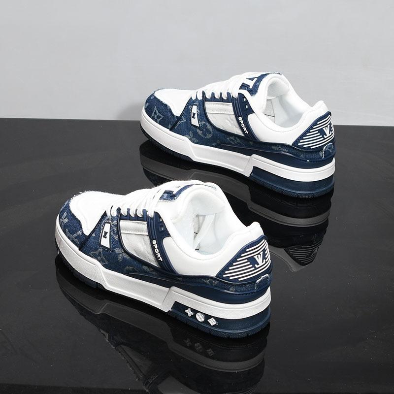 Spring Breathable Casual Leather Board Shoes Youth Sports Thick Sole Heightening Couples Tide Shoes S1