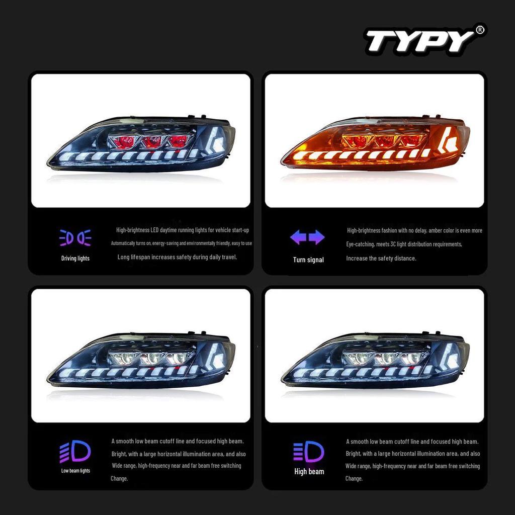 Mazda 6 (03-15) LED Projector Headlights with DRL & Sequential Turn Signals.