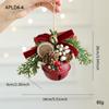 Festive Christmas Antler & Bell Ornaments with Bow & Pine Cone Accents for Tree & Window Decor.