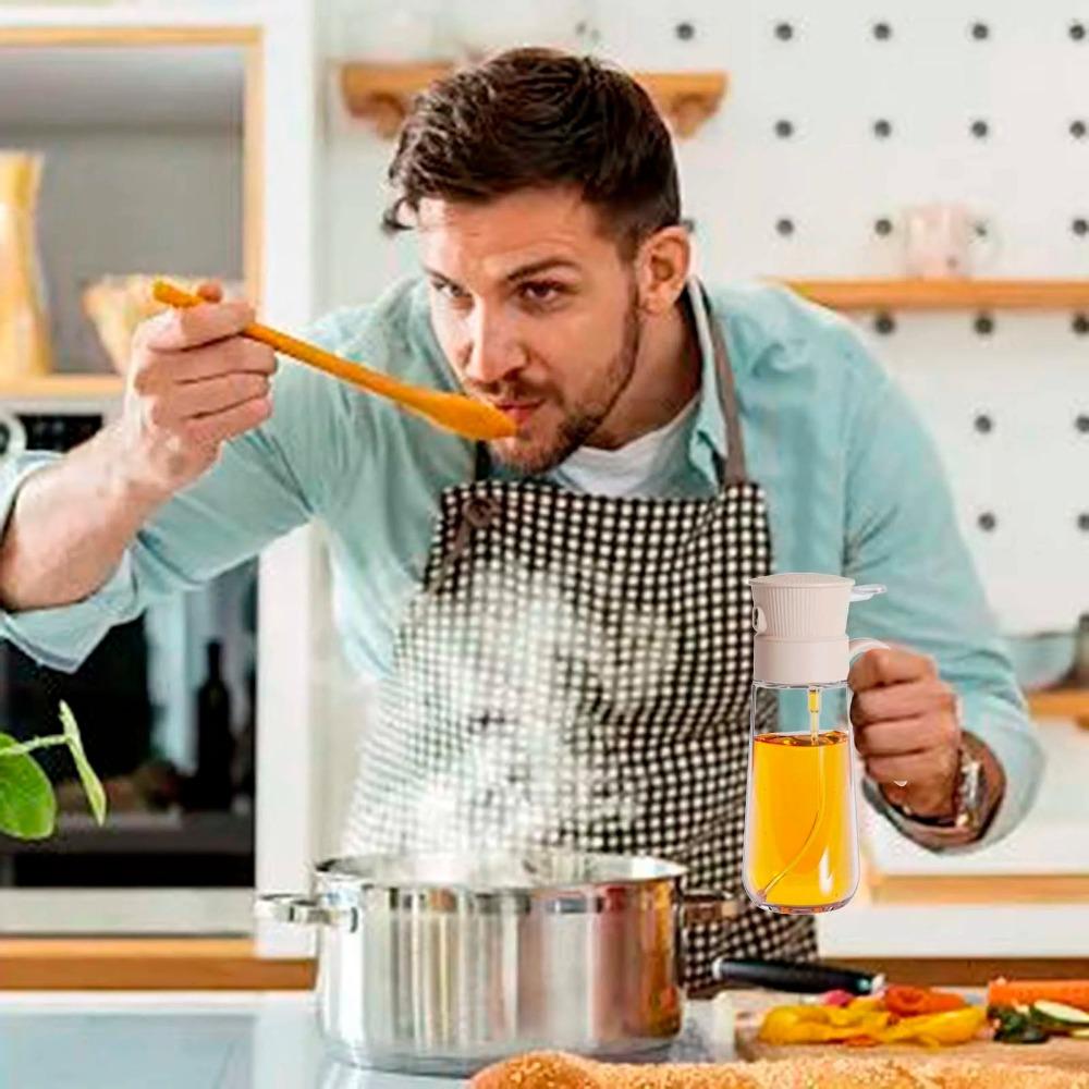 Garrafa Dispensadora de Azeite de Qualidade Alimentar 9,46oz/280ml Pote de Óleo Borrifador de Óleo Durável Ferramentas de Cozinha