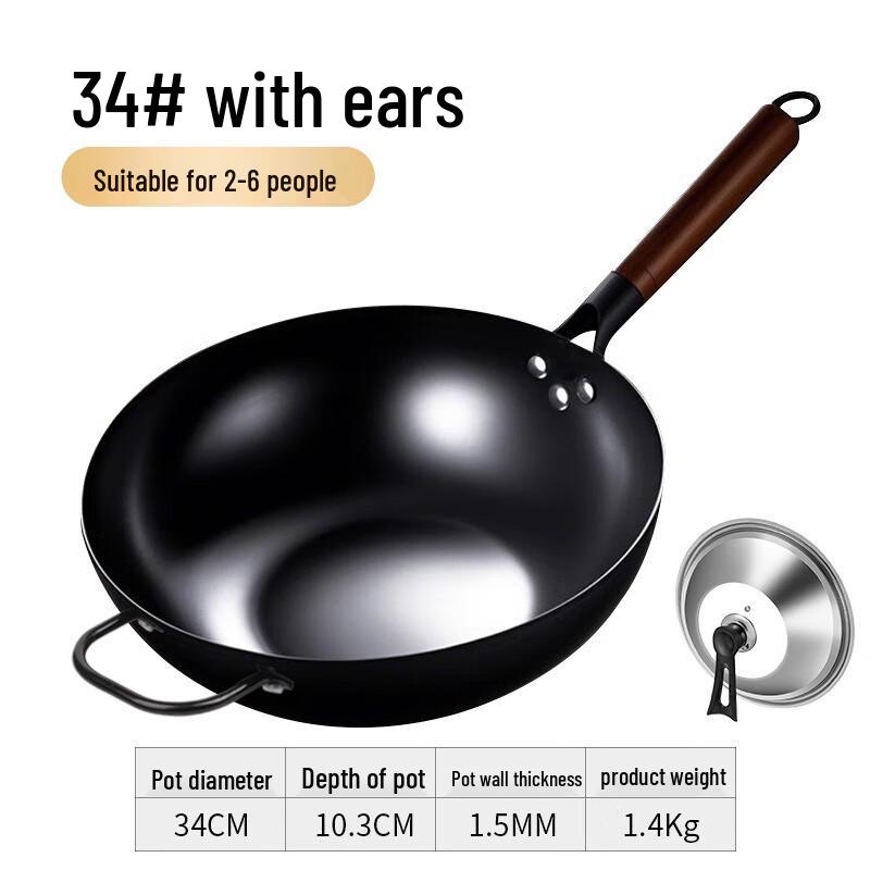 Yoshida Craftsman Flat-Bottom Cast Iron Wok