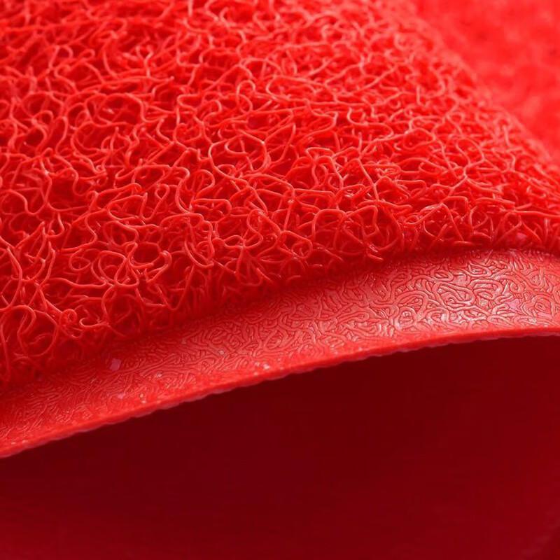 DIYIN Entrance Door Mat, Welcome Doormat, Waterproof Loop Pile, Non-Slip Mat for Main Doorway, Red without Text, 60*90cm