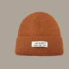Hot Selling Blank Designer Handmade Embroidery Print Woben Label Patch Custom Knitted Beanie Hat
