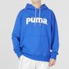 Puma Buchstaben-Logo-Print Lockerer Hoodie Herren Oberteile Blau 620631-92
