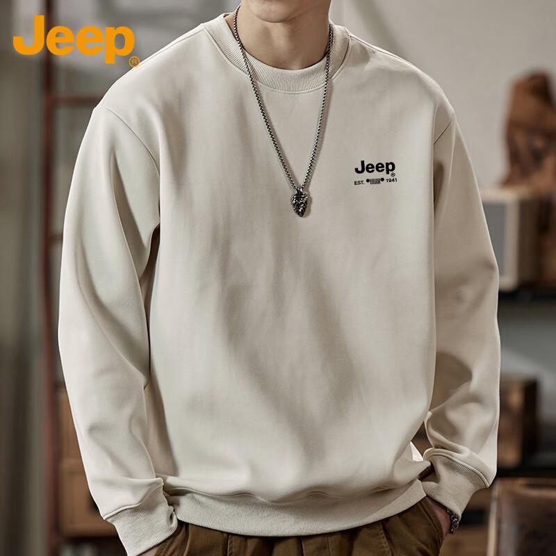Jeep Men's Loose Fit Round Neck Sweatshirt