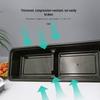 Black 2-Compartment Disposable Plastic Meal Box