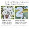 32-Inch White Number '40' Birthday Balloon, Aluminum Foil Party Decoration Prop