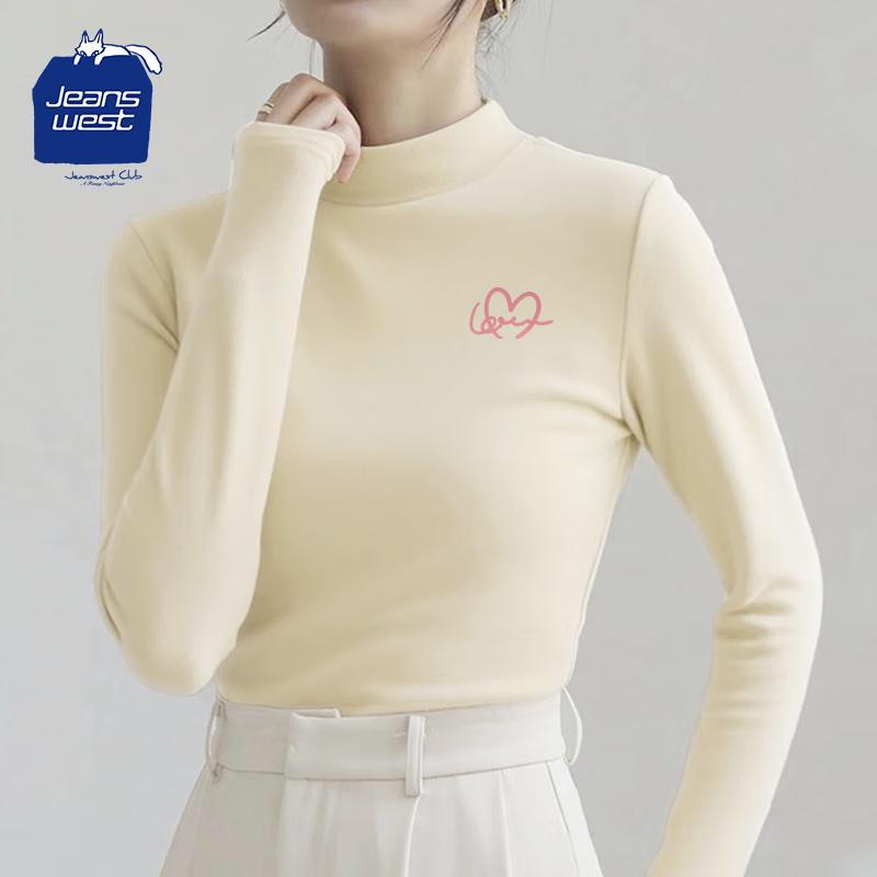 JEANSWEST CLUB Women s Mock Neck Thermal Long-Sleeve T-Shirt XL
