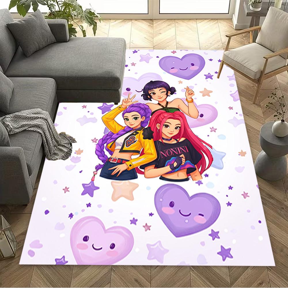 Nighttime Snack Adventure Carpet Design for Playrooms Decorate Room Bedrooms Hallway Anti-slip Rug Decorate Offices