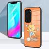 Cute Kakaos Cartoon Friends Phone Case For Samsung S26 S25 S24 FE S23 S22 S21 Plus S20 Ultra Note20Ultra Black Glass Cover