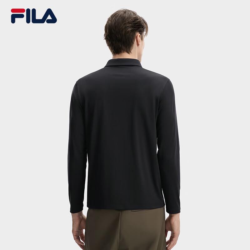FILA Men s Long Sleeve Knitted Polo Shirt M