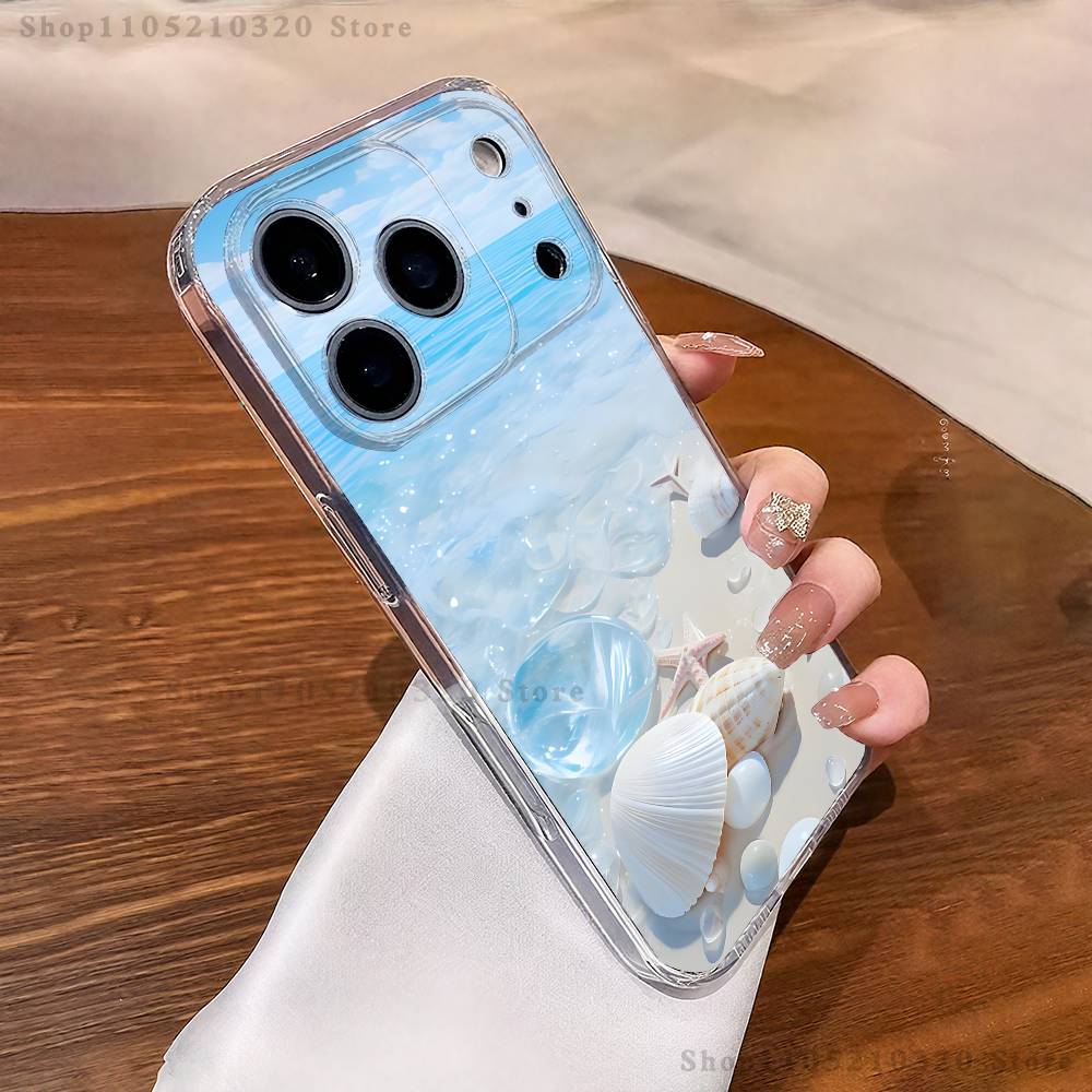 starfish shells Phone Case For iPhone 17,16,11,15,13,14,12,Air,Mini,Plus,Pro,Max,Plus,E Clear Soft Shell