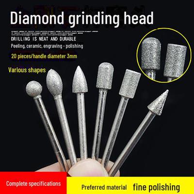 3mm Diamant Schleifkopf für Jade Schnitzen - Elektrisches Schleifzubehör