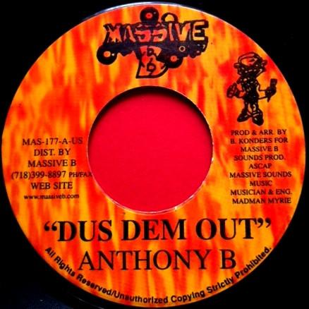 

7inch Record ANTHONY B - Dus Dem Out MAS177 Massive B US Reggae, Ska & Dub Used