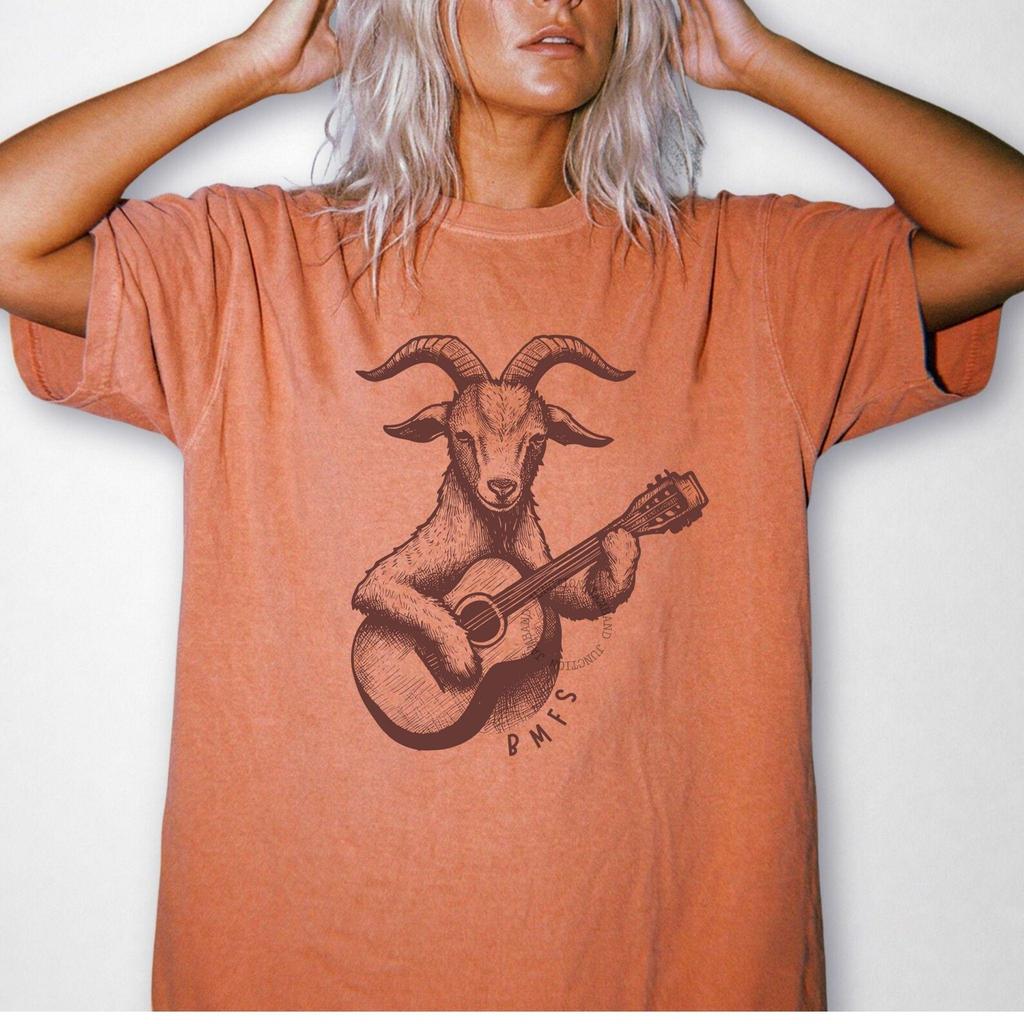 BMFS Goat and Guitar T-Shirt and kids tshirt: Billy Strings Shakedown Lot Style Comfort Colors Tee
