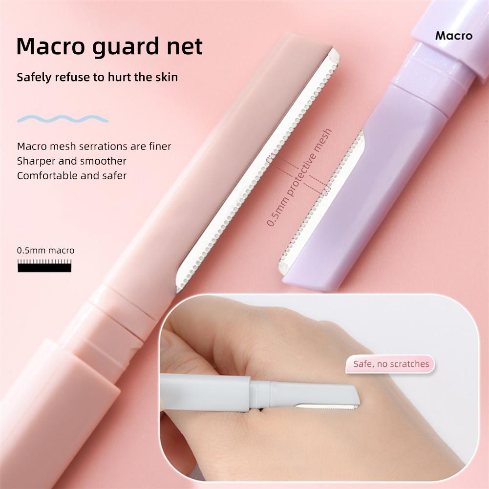 Oboustranný zastřihovač obočí Makro čepelový zastřihovač obočí proti poškrábání Bezpečný omyvatelný nástroj na líčení břitvou na obočí