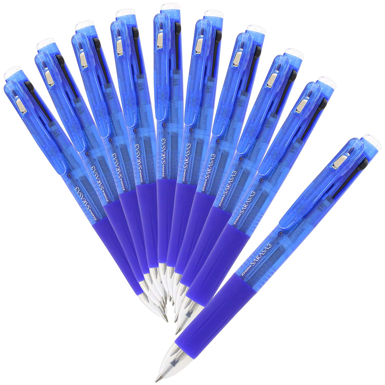 

Zebra ballpoint pen Sarasa 3 white 10 pieces 3-color 0.5mm B-J3J2-W