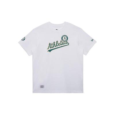New Era SS24 MLB Oakland Athletics Donut Print Crew Neck Short Sleeve T-Shirt Unisex Tops White 14148847