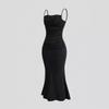 2025 Fashion Elegant Skinny Suspender Fishtail Dress Women Hip Wrap Bodycon Thin Holiday Bodycon Party Long Dress Female Solid Color Clothing