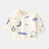 Newborn Boneless Pure Cotton Velcro Half-Back Pajamas - Spring/Autumn Style Baby Top