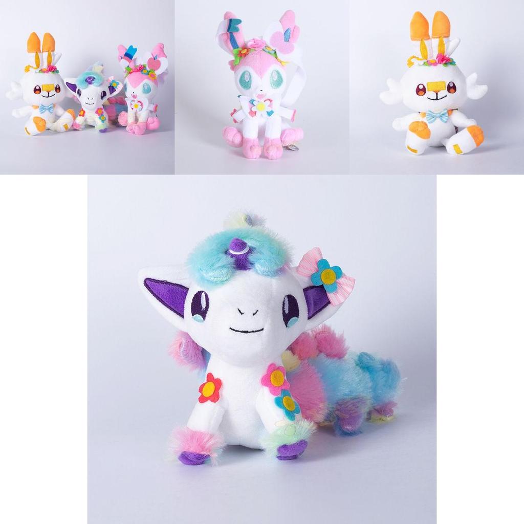 Pokemon Sylveon Hopplo Regenbogenpferd Plüschpuppe Stofftier Für Anime-Fans