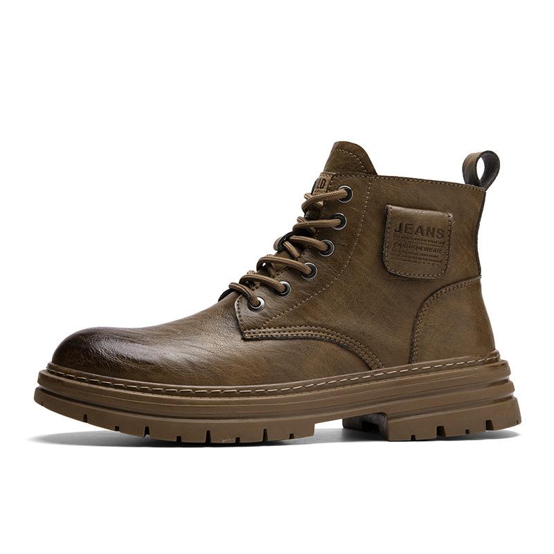 Martin boots autumn winter high-top British leather boots leather outdoor retro waterproof platform tooling shoes leather boots