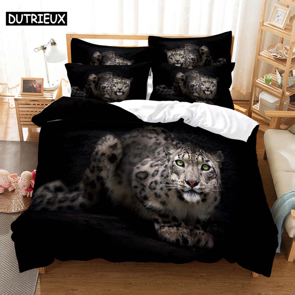 Tiger Duvet Cover Set King Size 230x260 Double Bed Single Queen Full Animal Quilt Case Linen 3D Pillowcase Twin Bedding Sets