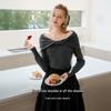Xiangying Off-Shoulder Bowknot Knit Sweater
