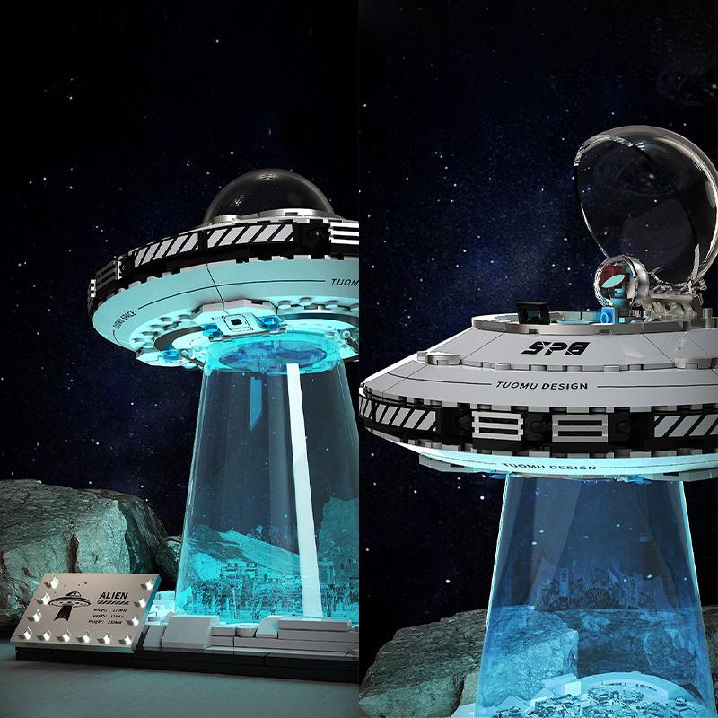 High-Quality Technical High-Quality Ufo High-Quality Spacecraft High-Quality With High-Quality Lights High-Quality Building High-Quality Blocks