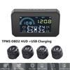 OBD2 USB Solar Receiver 4 Alarm Methods Wireless Tire Pressure Monitoring System