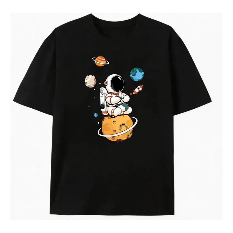 Camiseta De Manga Corta Con Estampado De Astronauta Espacial S