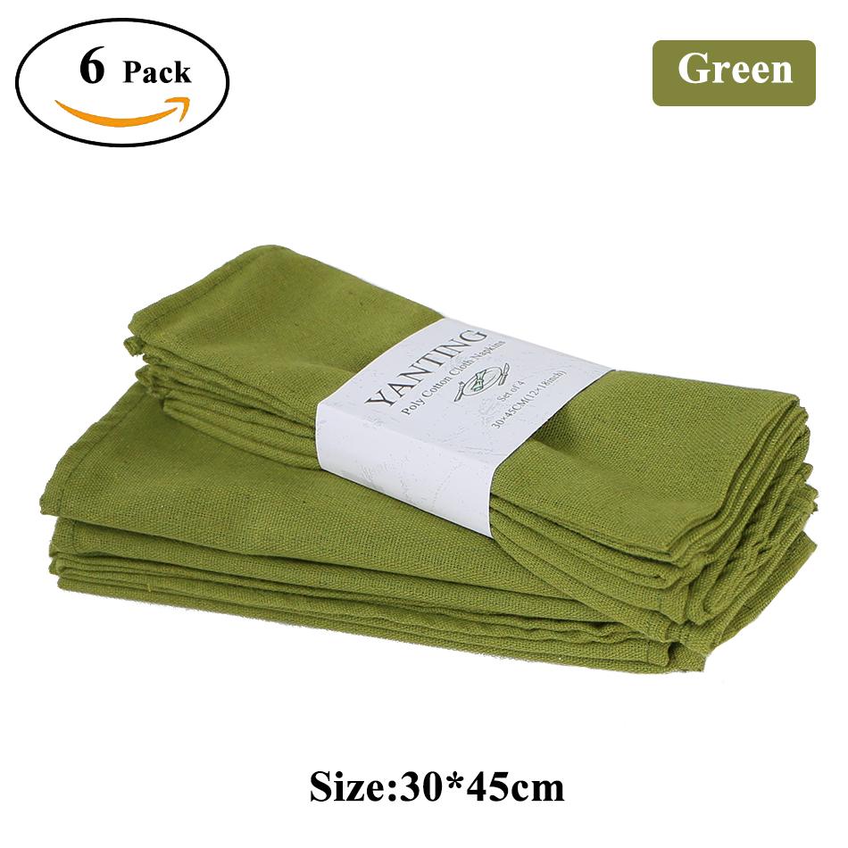 6PCS 30X45CM 12X18 Inch Light Purple Cloth Napkins Washable Reusable Table Placemat for Wedding Party Home Dining Table Decoration