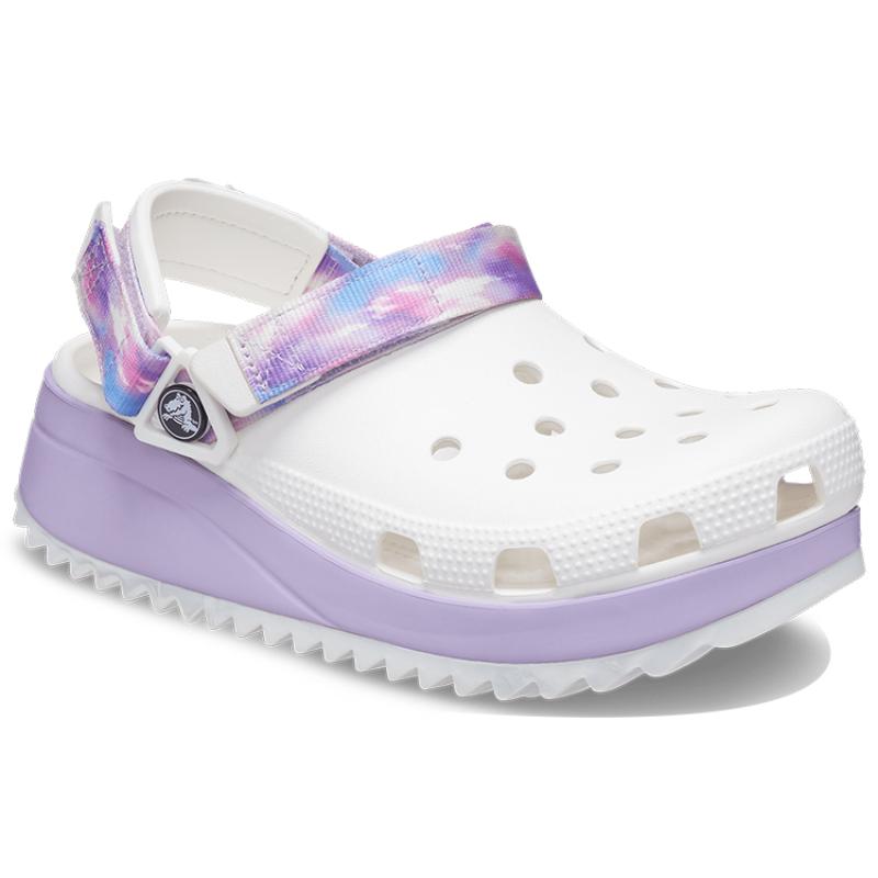 Crocs Classic Clog EVA Round Toe Perforated Shoes Unisex White Purple