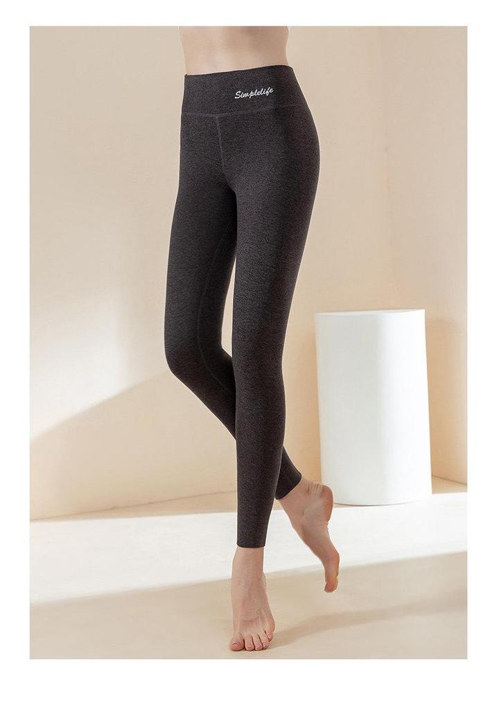 Northeast Seamless High-Waisted Wool Warm Trousers Base Layer for Women's School Uniform - Autumn/Winter 2025 New Slimming Style