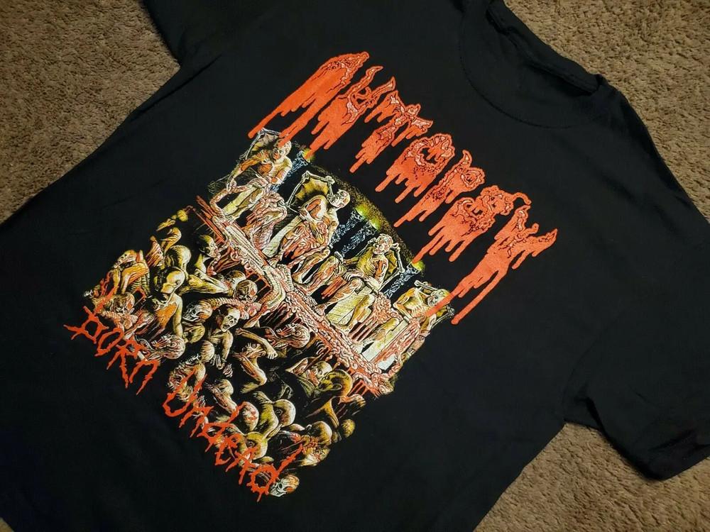 

Редкая футболка Autopsy Born Undead Черная с коротким рукавом Размер S-234XL PP129 Унисекс Футболка XL