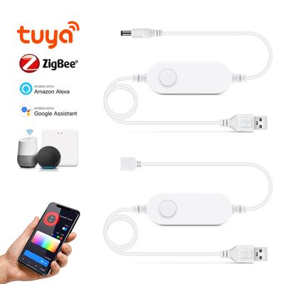 USB 5V Zigbee 3.0 WiFi LED CCT RGB Ovladač Stmívač Pracuje s chytrou bránou Tuya, Hue Bridge, SmartThing, Alexa, Google Home