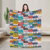 Alle Staaten Teller Fotodruck Decken Qualität Weich Gemütlich Überwurfdecke Herbst Reise Büro Sofa Zuhause Trend Tagesdecke