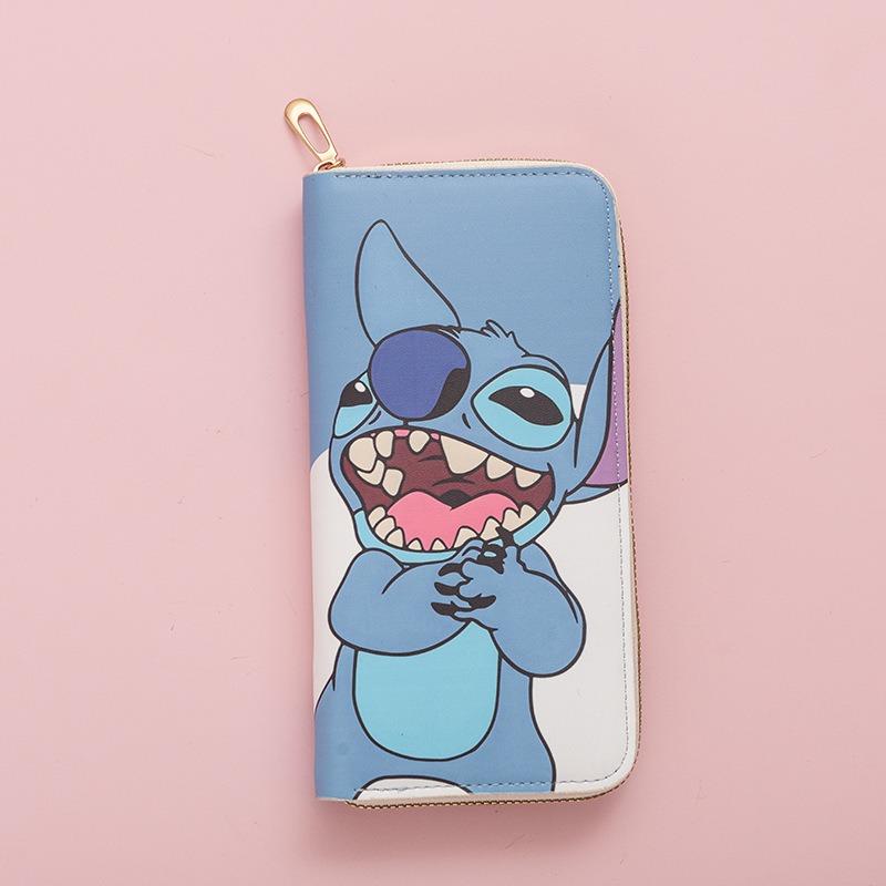 

Новый Модный Длинный Кошелек Стежок Молния Принт Студенческий Мультяшный Кошелек Сумка для Мелочи Отделение для Карт 19.5*10.5*2