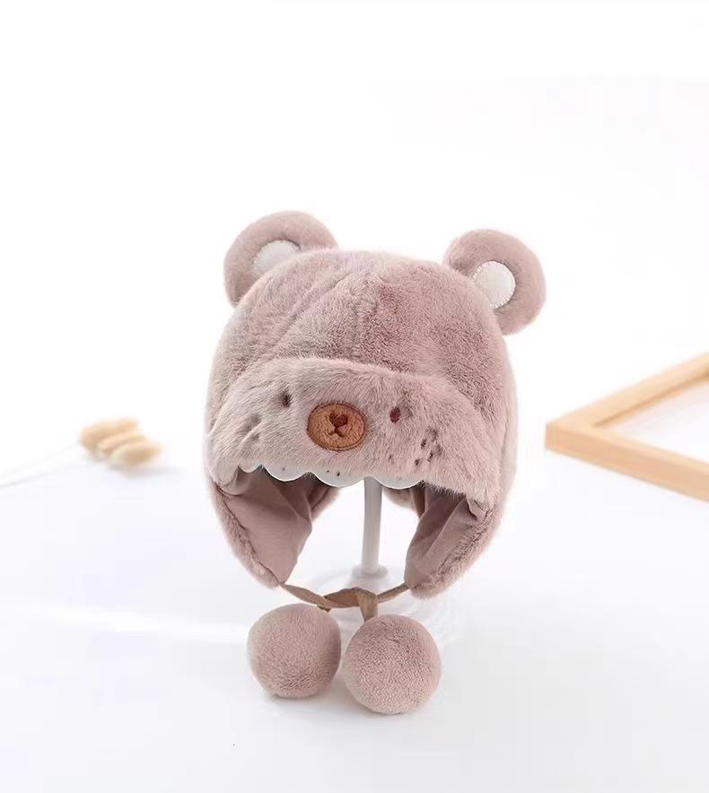 Babyhatt söt superfin stickad mössa för pojke och flicka spädbarn vinter förtjockad varm ullmössa