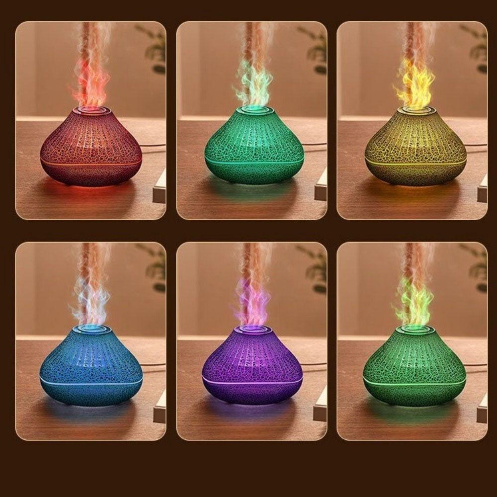Simulation Flame Volcanic Aromatherapy Humidifier USB Charging Essential Oil Diffuser  Bedroom